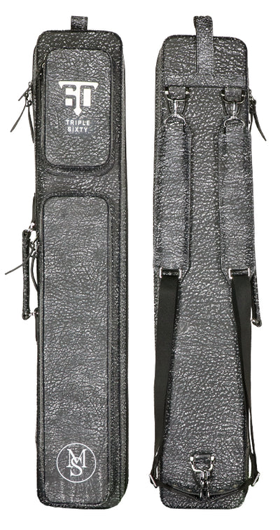 Triple 60 Margaret Styer Limited Edition 3x6 Custom Two-Tone Black/White Leather Butterfly Soft Cue Case