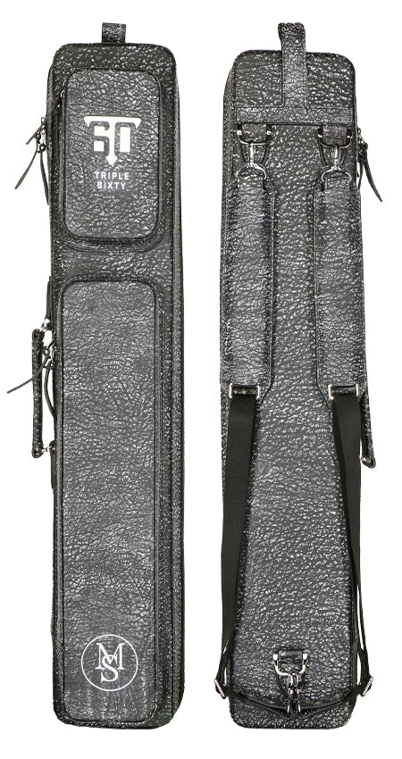 Triple 60 Margaret Styer Limited Edition 3x6 Custom Two-Tone Black/White Leather Butterfly Soft Cue Case