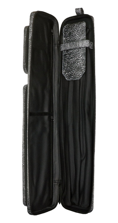 Triple 60 Margaret Styer Limited Edition 3x6 Custom Two-Tone Black/White Leather Butterfly Soft Cue Case