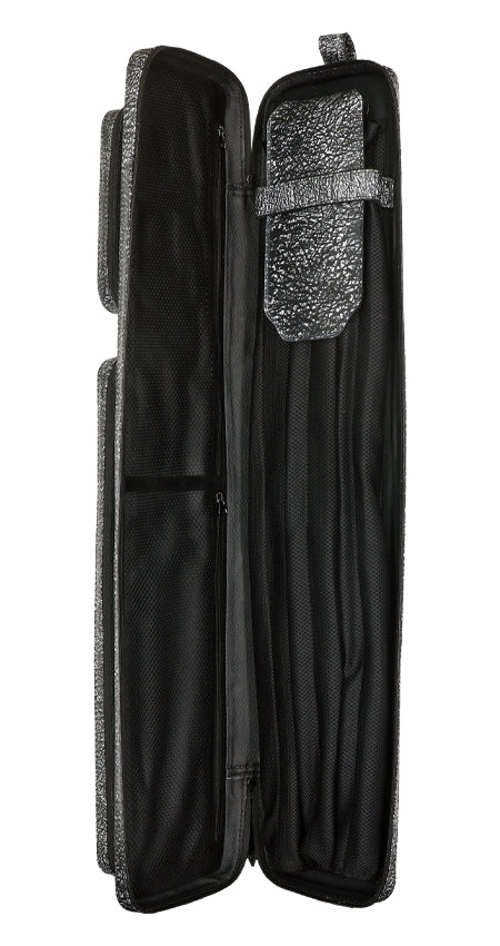 Triple 60 Margaret Styer Limited Edition 3x6 Custom Two-Tone Black/White Leather Butterfly Soft Cue Case