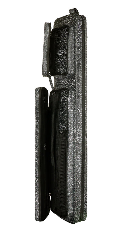 Triple 60 Margaret Styer Limited Edition 3x6 Custom Two-Tone Black/White Leather Butterfly Soft Cue Case
