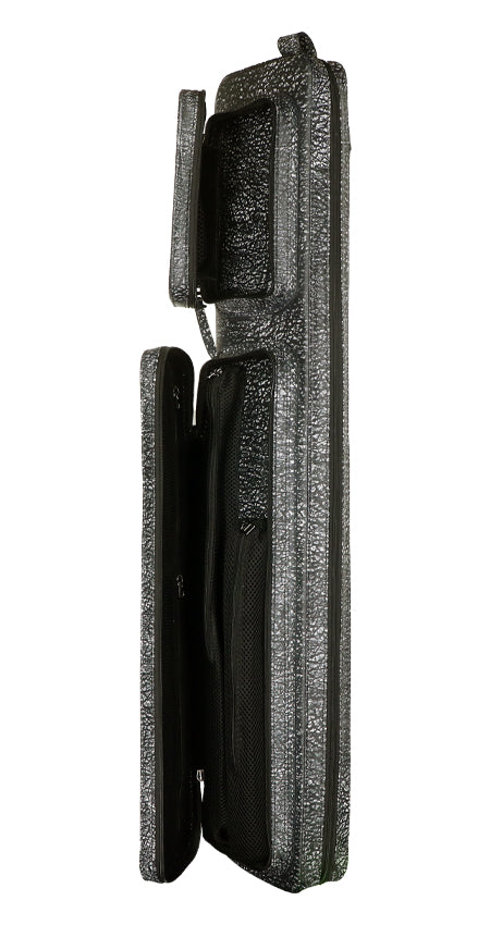 Triple 60 Margaret Styer Limited Edition 3x6 Custom Two-Tone Black/White Leather Butterfly Soft Cue Case