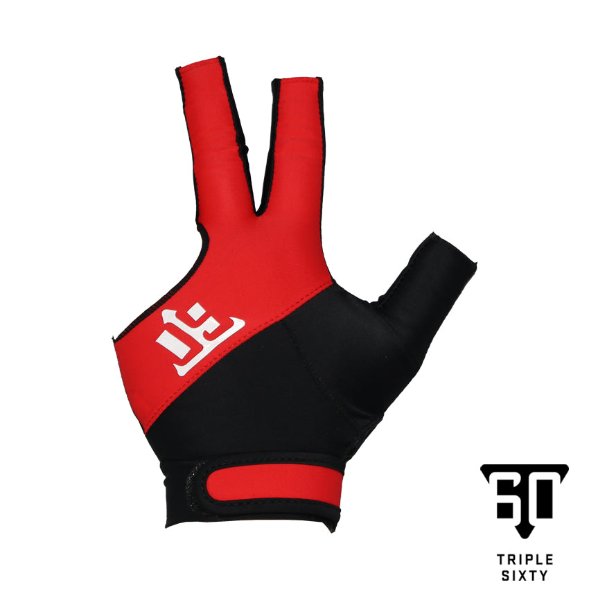 Triple 60 Left Hand Cue Glove-Red