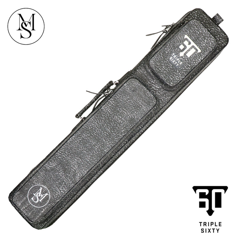 Triple 60 Margaret Styer Limited Edition 3x6 Custom Two-Tone Black/White Leather Butterfly Soft Cue Case